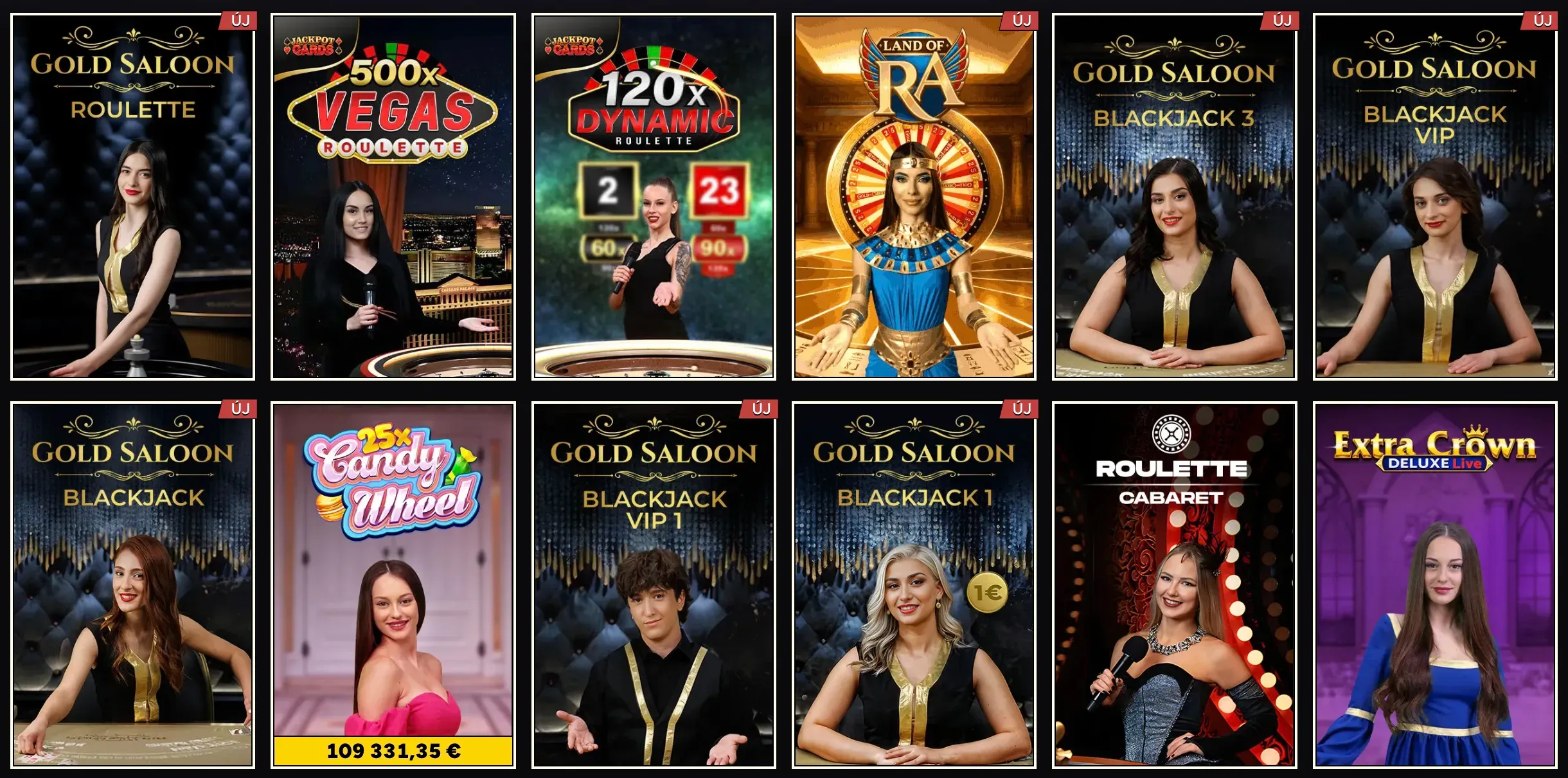 Live Casino Games at Wintino